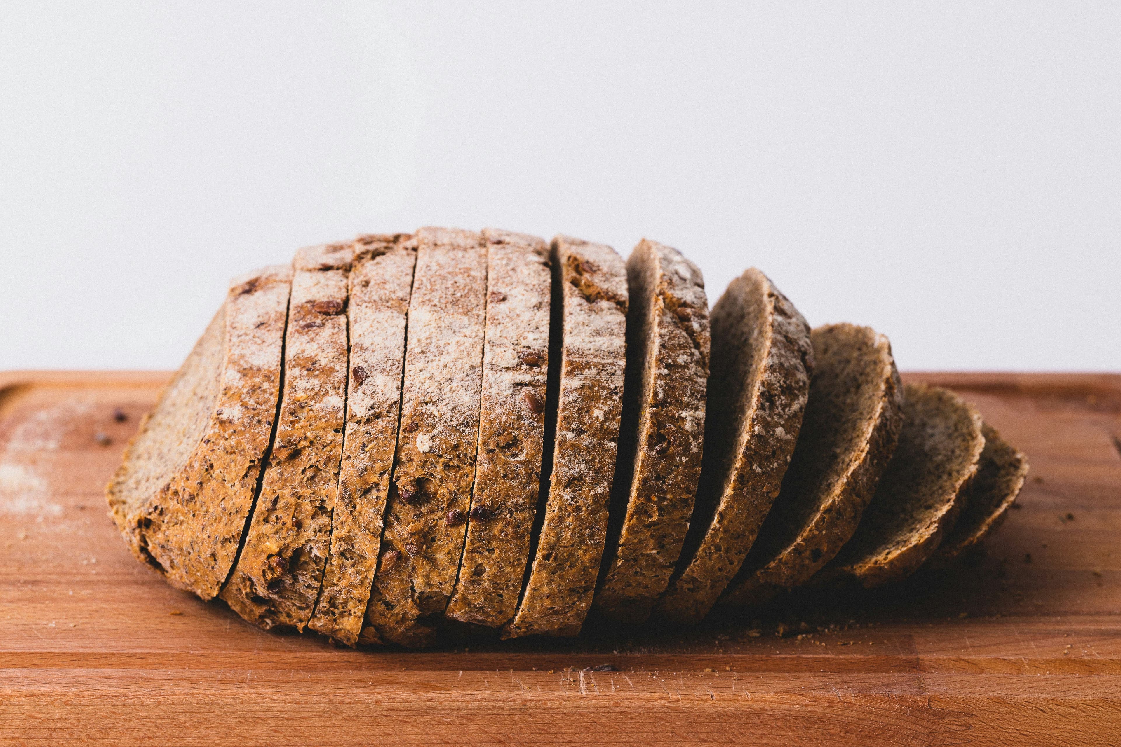 Fresh naturally leavened sourdough bread on a wooden board